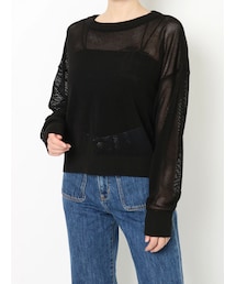 EVRIS | シアーロゴジャガードニット(ニット/セーター)