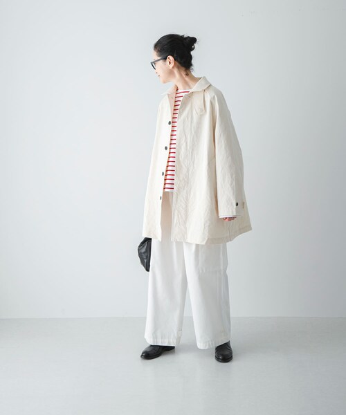 かぐれ(カグレ)の「コットンバックタックショートコート(テーラードジャケット・レディース・IVORY/BEIGE/BLACK・Free)」の8枚目の写真