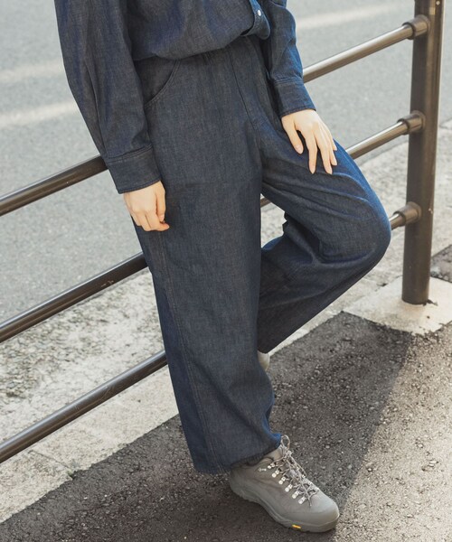EKAL(エカル)の「『別注』Wrangler×EKAL デニムリラックスバギーパンツ(デニムパンツ・レディース・O.W/BLACK・Free)」の16枚目の写真