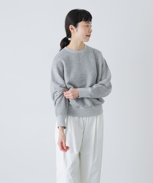 かぐれ（カグレ）の「『2サイズ展開』コットンリヨセルスウェットプルオーバー（スウェット・レディース・L/GRAY/GRAY/NAVY・0/1）」の21枚目の写真
