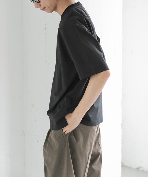 URBAN RESEARCH DOORS（アーバンリサーチドアーズ）の「FORK&SPOON　TEC LINEN T-SHIRTS（Tシャツ/カットソー・メンズ・BLACK/LIGHT GRAY/DARK BLUE・4/5）」の7枚目の写真