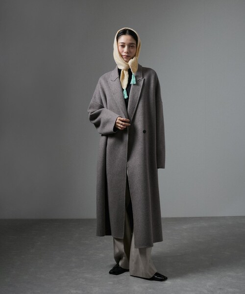 ADAM ET ROPE'(アダムエロペ)の「【chisaki(チサキ)】Hope stole(ストール/ショール・レディース・オフホワイト/ライトグリーン・F)」の6枚目の写真