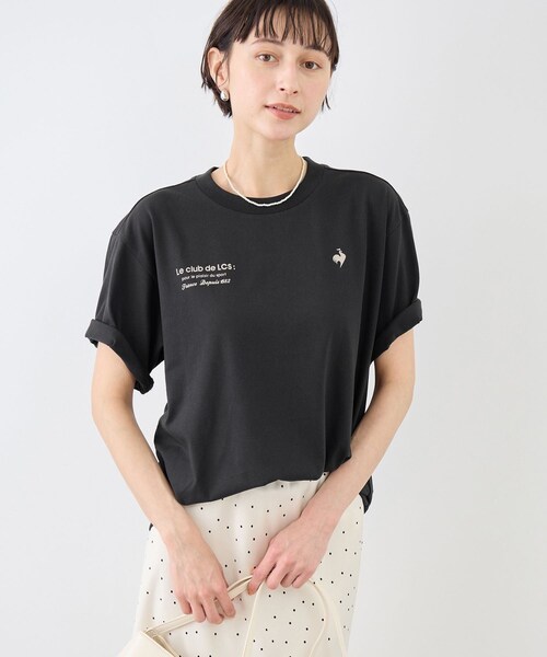 ROPE' PICNIC(ロペピクニック)の「【le coq sportif/ルコックスポルティフ】バックプリント半袖Tシャツ(Tシャツ/カットソー・レディース・ブラック/ホワイト/イエロー・M)」の2枚目の写真