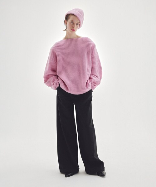 ADAM ET ROPE'(アダムエロペ)の「【J'aDoRe・店舗限定】【Y YO_cashmere(イーヨ カシミヤ)】DAIANA hat(ニットキャップ/ビーニー・レディース・ダークブラウン系/ピンク・F)」の11枚目の写真