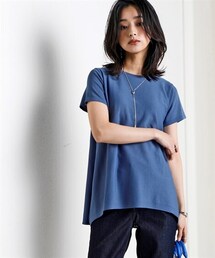nissen | ＜大きいサイズ＞【アイスクリーンプレミアム】Ａライン半袖トップス（持続冷感・毛玉になりにくい・UVカット・洗濯機で洗える・遮熱）(ニット/セーター)