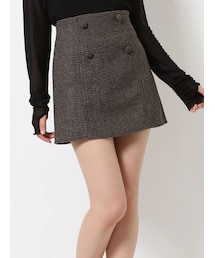 EATME | ダブルボタンミニスカート（セットアップ可能）(スカート)