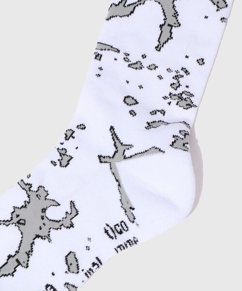 ADAM ET ROPE'（アダムエロペ）の「【BAL/バル】 JACQUARD SOCKS（ソックス/靴下・メンズ・チャコール/ホワイト・F）」の6枚目の写真