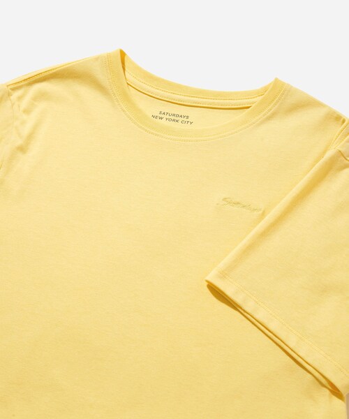 Saturdays NYC（サタデーズ ニューヨークシティ ）の「Script Standard SS Tee（Tシャツ/カットソー・レディース・グリーン/クリーム・L/M）」の9枚目の写真