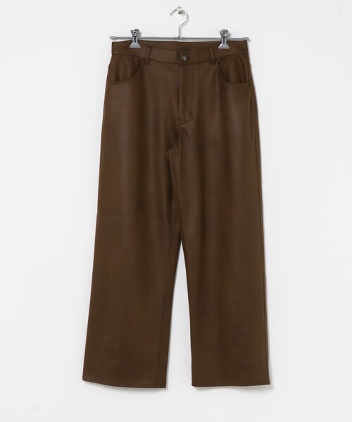 SENSE OF PLACE by URBAN RESEARCH（センスオブプレイスバイアーバンリサーチ）の「フェイクスエードストレートパンツ（その他パンツ・メンズ・BLACK/BROWN・M/L）」の21枚目の写真