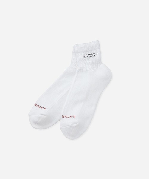 Saturdays NYC（サタデーズ ニューヨークシティ ）の「S.NYC Quarter Socks（ソックス/靴下・レディース・ブラック/ホワイト/キミドリ・F）」の2枚目の写真