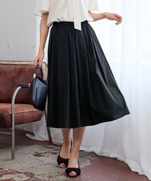 nissen | 大きいサイズ 雨や家事の水はねに安心！ギャザースカート（ゆったりヒップ）（はっ水・接触冷感）(スカート)