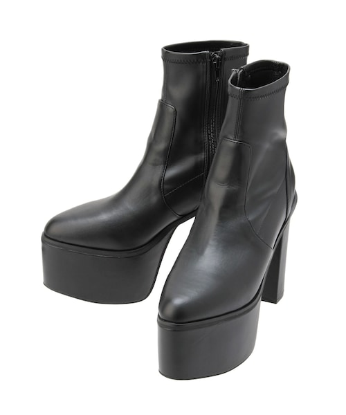 GYDA（ジェイダ）の「バルキーショートブーツ（ブーツ・レディース・ブラック/ブラウン・S/M/L）」の3枚目の写真