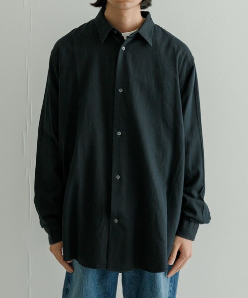 URBAN RESEARCH（アーバンリサーチ）の「new basic デニムオーバーダイシャツ（シャツ/ブラウス・メンズ・BLACK・M/L/XL）」の7枚目の写真