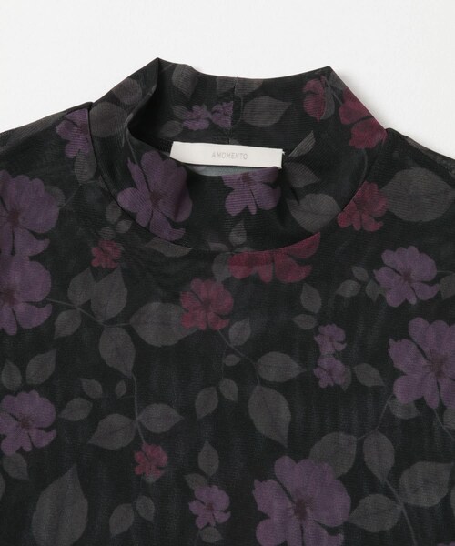 URBAN RESEARCH（アーバンリサーチ）の「AMOMENTO　FLORAL MOCK NECK TOP（Tシャツ/カットソー・レディース・BLACK・0）」の4枚目の写真