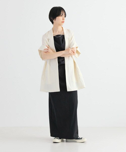 URBAN RESEARCH（アーバンリサーチ）の「ハーフスリーブジャケット（テーラードジャケット・レディース・CHARCOAL/IVORY・FREE）」の11枚目の写真