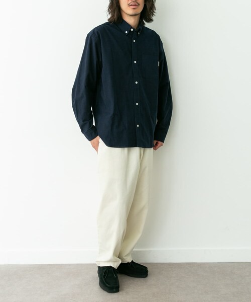 URBAN RESEARCH Sonny Label（アーバンリサーチサニーレーベル）の「シャギーオックスボタンダウンシャツ（シャツ/ブラウス・メンズ・オフ/グレー/ネイビー/グレーチェック・M/L/XL）」の20枚目の写真