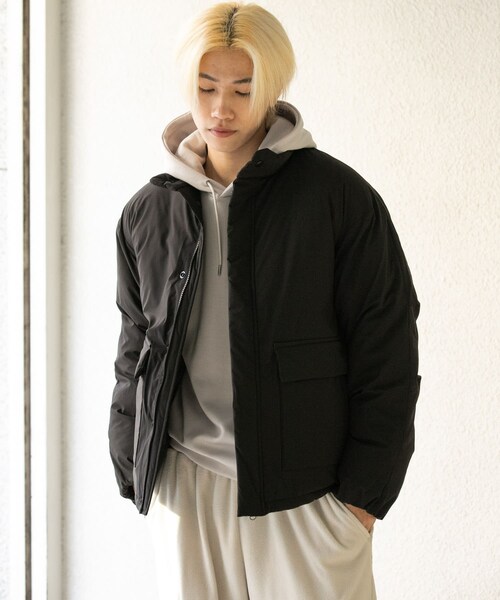 SENSE OF PLACE by URBAN RESEARCH(センスオブプレイスバイアーバンリサーチ)の「バルーンパデッドブルゾン(テーラードジャケット・メンズ・BLACK/NAVY/YELLOW・M/L)」の17枚目の写真