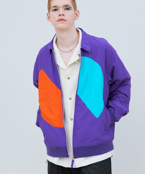 THE GOODLAND MARKET（ザグッドランドマーケット）の「WAX　NYLON ZIP JACKET（ブルゾン・メンズ・BLACK/PURPLE・M/L）」の7枚目の写真