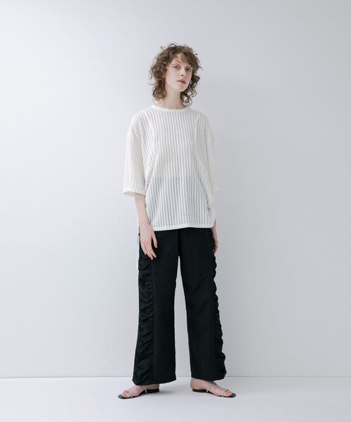 LAATO（ラート）の「shirring easy pants（その他パンツ・レディース・ミント/アプリコット/インク・FREE）」の6枚目の写真