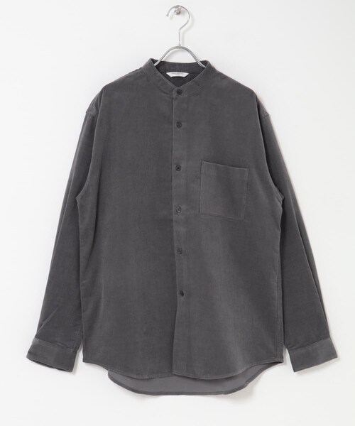 URBAN RESEARCH DOORS（アーバンリサーチドアーズ）の「『UR TECH』コーデュロイバンドカラーシャツ（シャツ/ブラウス・メンズ・GREIGE/BLUEGREEN/CHARCOAL/PAISLEY・M/L）」の13枚目の写真