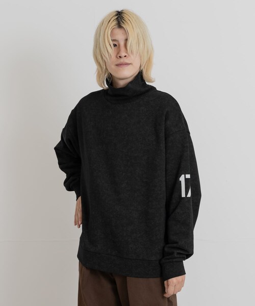 THE GOODLAND MARKET（ザグッドランドマーケット）の「TONY　LA turtle neck fleece SWEAT（スウェット・メンズ・BLK/GRY・M/L）」の6枚目の写真