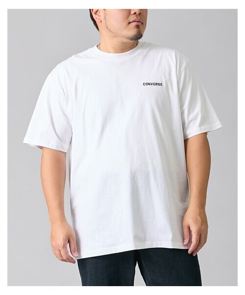 nissen（ニッセン）の「綿100％ワンポイント刺繍半袖Tシャツ　CONVERSE（コンバース）【大きいサイズ】（Tシャツ/カットソー・メンズ・28オフホワイト/49ブラック/67ネイビー・3L/4L/5L）」の10枚目の写真