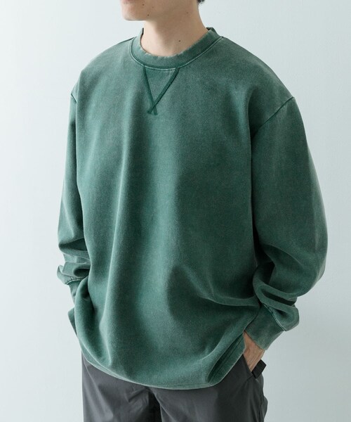 ITEMS URBANRESEARCH(アイテムズ アーバンリサーチ)の「フェードダンボール クルーネックTops(Tシャツ/カットソー・メンズ・BLK/NVY/GRN・M/L)」の16枚目の写真