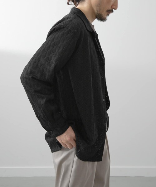 ITEMS URBANRESEARCH(アイテムズ アーバンリサーチ)の「ジオメレースオープンカラーシャツ(シャツ/ブラウス・メンズ・OLV/BRN/BLK・M/L)」の8枚目の写真