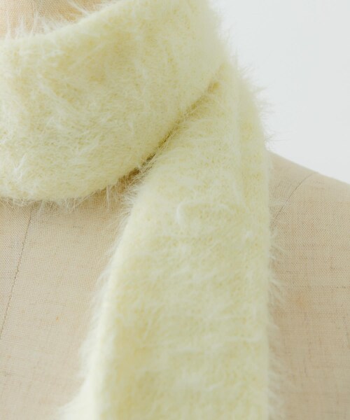 RODE SKO（ロデスコ）の「スリムロングマフラー（マフラー・レディース・BLACK/OFF・one）」の4枚目の写真