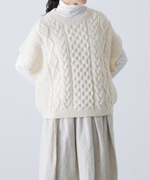 かぐれ | ペルーアランワイドベスト(ニット/セーター)