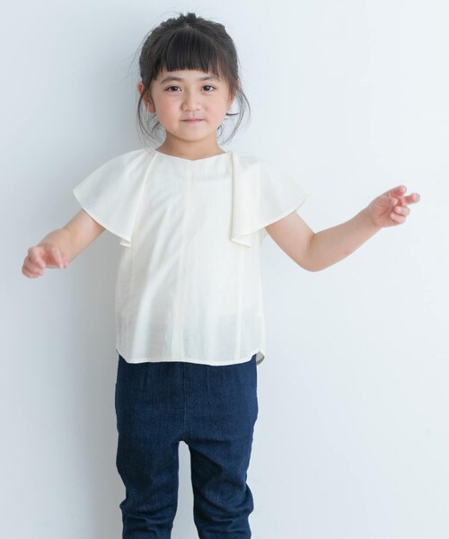 URBAN RESEARCH DOORS(アーバンリサーチドアーズ)の「2WAYフリルブラウス(KIDS)(その他トップス・キッズ・LAVENDER/IVORY・105/120/135)」の9枚目の写真