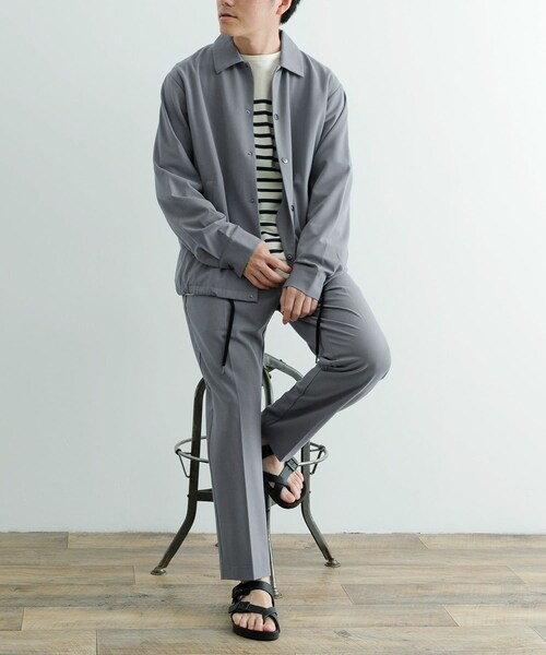 ITEMS URBANRESEARCH(アイテムズ アーバンリサーチ)の「『セットアップ対応』ウォッシャブル×クールタッチ TRコーチジャケット(ブルゾン・メンズ・CHK/BEG/GRY/BLK・M/L)」の22枚目の写真