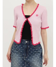 EVRIS | ワンポイントフリルニットカーディガン(カーディガン/ボレロ)