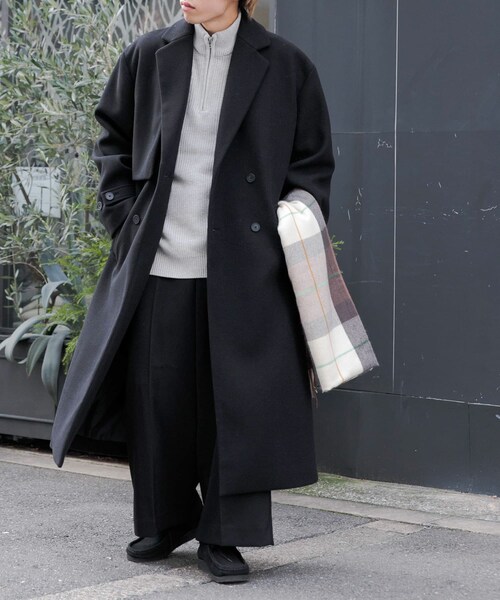 SENSE OF PLACE by URBAN RESEARCH(センスオブプレイスバイアーバンリサーチ)の「『わたべ×SOP』ダブルロングコート(チェスターコート・メンズ・GRAY/BLACK・M/L)」の6枚目の写真