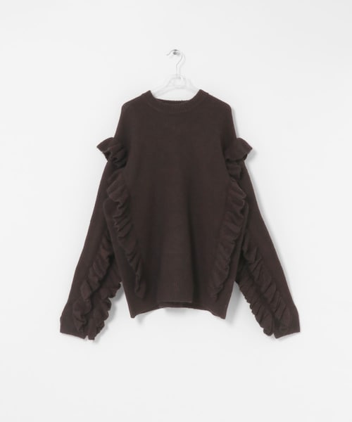 LAATO（ラート）の「frill frill knit（ニット/セーター・レディース・チョコレート/ミッドナイト/ハニー・FREE）」の2枚目の写真