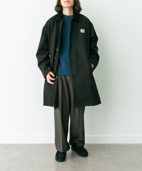 URBAN RESEARCH Sonny Label（アーバンリサーチサニーレーベル）の「carhartt　WEBSTER COAT（ステンカラーコート・メンズ・Black・S/M）」の7枚目の写真