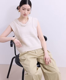 【WEB限定】ミックスパターンニットベスト