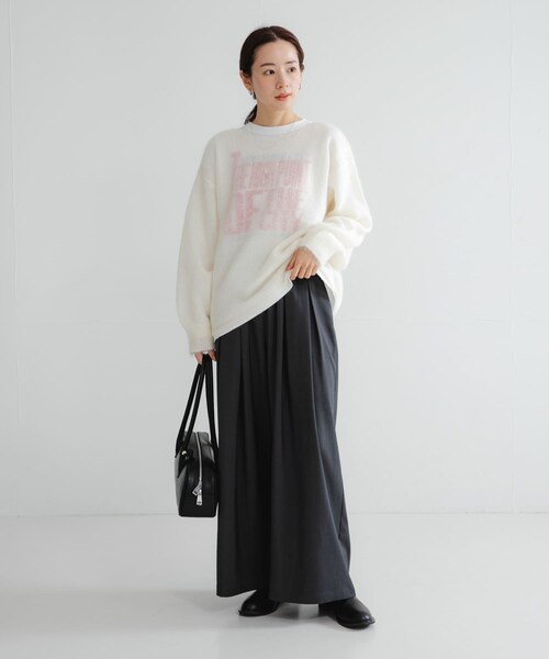 URBAN RESEARCH(アーバンリサーチ)の「ヘアリールーズニット(ニット/セーター・レディース・L.PINK/RED/L.BLUE/TOP GRAY/OFF WHITE・Free)」の10枚目の写真