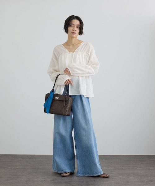 ADAM ET ROPE'（アダムエロペ）の「【J'aDoRe・店舗限定】【La Maison de Lyllis（メゾンドリリス）】RIBBON（その他ヘアアクセサリー・レディース・ブラック/ブルー系・F）」の18枚目の写真