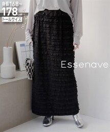 slattgir | 高身長　カットフリルティアードスカート（トールサイズ）Essenave(スカート)