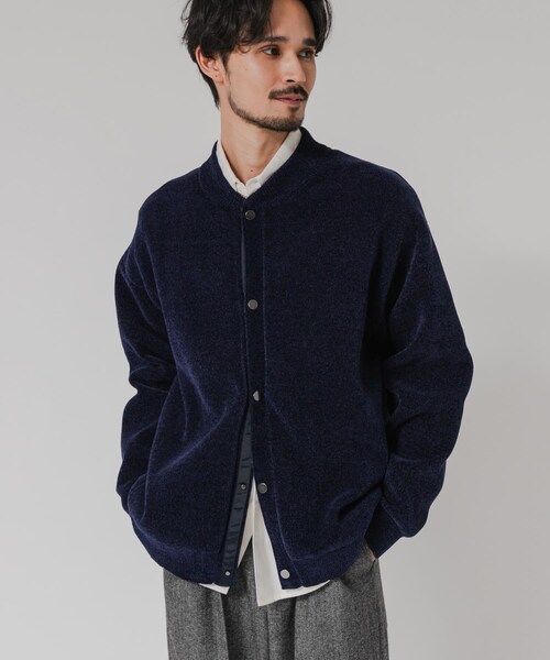 URBAN RESEARCH（アーバンリサーチ）の「モールニットカーディガン（カーディガン/ボレロ・メンズ・NAVY/CHARCOAL/KHAKI/BLACK・M/L）」の4枚目の写真