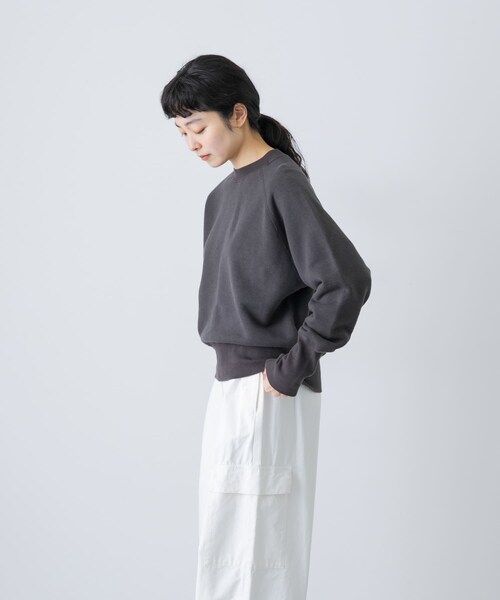 かぐれ（カグレ）の「コットンリヨセルショートプルオーバー（Tシャツ/カットソー・レディース・L/GRAY/NAVY/CHARCOAL・Free）」の7枚目の写真