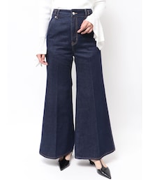 LAGUNAMOON | センタープレスワイドフレアデニムパンツ(デニムパンツ)