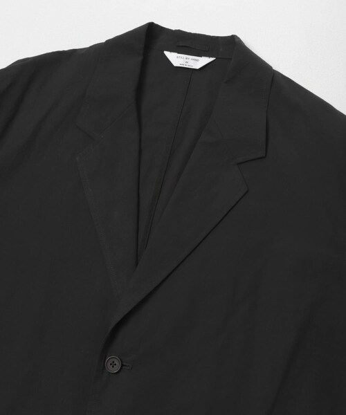 URBAN RESEARCH DOORS(アーバンリサーチドアーズ)の「STILL BY HAND 強撚コットンオーバーサイズジャケット(テーラードジャケット・メンズ・INK BLACK/GREY・46/48)」の5枚目の写真