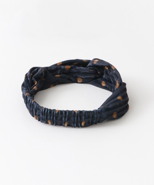 SMELLY（スメリー）の「ドットベロアターバン∴（ヘアバンド・レディース・NVY/GRN・-）」の7枚目の写真