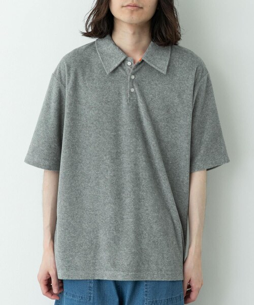 URBAN RESEARCH Sonny Label（アーバンリサーチサニーレーベル）の「配色パイルポロシャツ（ポロシャツ・メンズ・グレー/グリーン/ネイビー・M/L）」の6枚目の写真