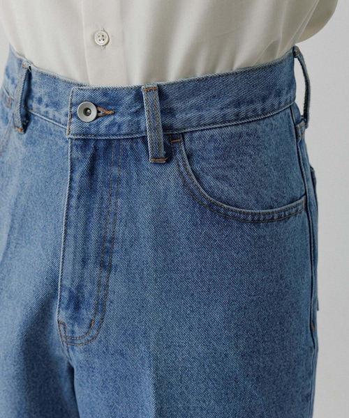 ADAM ET ROPE'（アダムエロペ）の「ブリーチ ストレート スラックスデニム（デニムパンツ・メンズ・ブルー系・L/M/S/XL）」の14枚目の写真