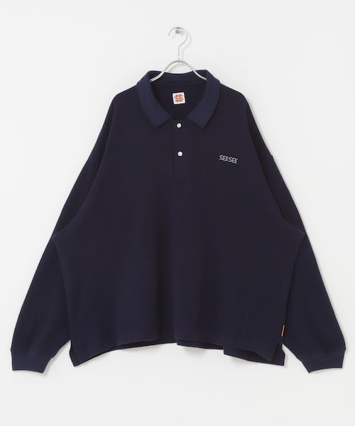 URBAN RESEARCH（アーバンリサーチ）の「SEE SEE　LS POLO (KNIT SEW)（ニット/セーター・メンズ・BLACK/NAVY・M/L/XL/XXL）」の2枚目の写真