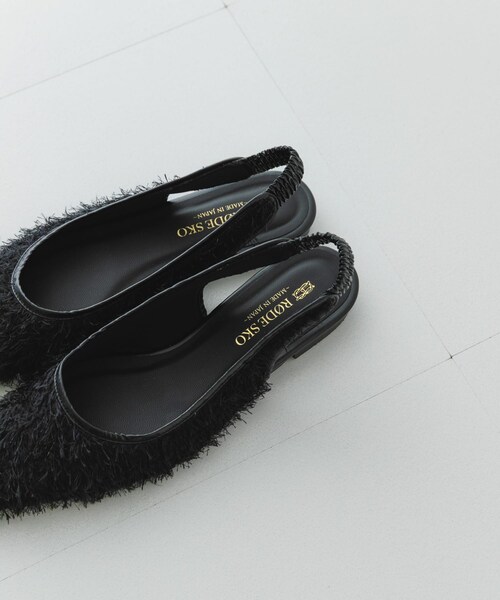 RODE SKO（ロデスコ）の「『MADE IN JAPAN』ヘアリーバックストラップミュール（その他シューズ・レディース・BLACK/BEIGE・36/37/38）」の7枚目の写真