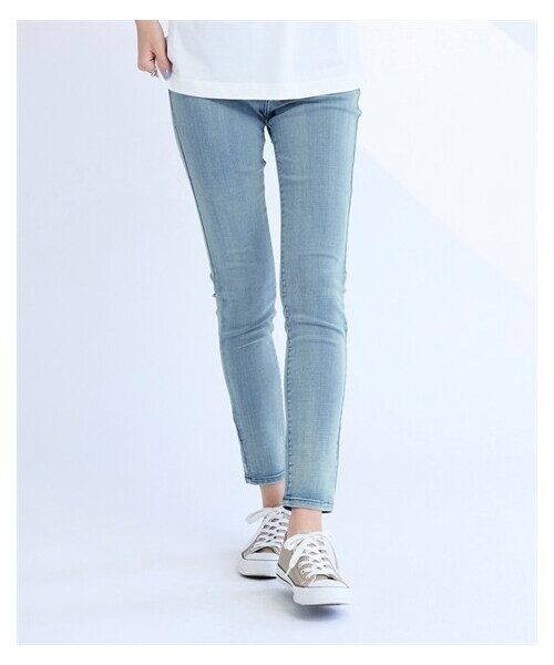 nissen（ニッセン）の「大きいサイズ （吸汗速乾）ストレッチライトオンスデニム９分丈スキニーパンツ（ゆったりヒップ）（股下63cm）（デニムパンツ・レディース・ライトブルー/ユーズドブルー/ネイビー・L/LL/3L/4L/5L/6L/8L/10L）」の9枚目の写真